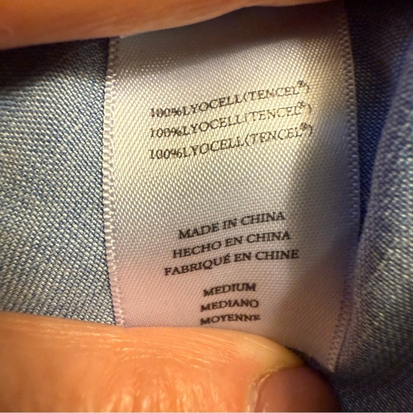 Rails | Military Blue Denim Button Down Shirt | Sz M - Picture 8 of 9